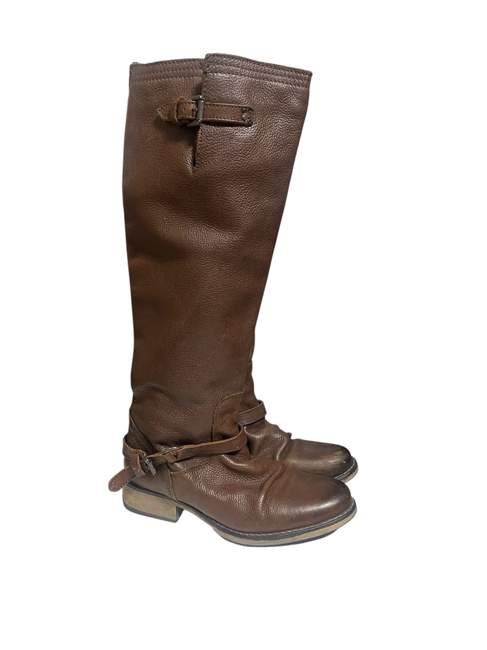 Steve Madden Brown Leather Knee-High Riding Boots